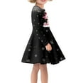 thumbnail image 2 of DISNIMO Kids Christmas Axolotl Dress Girls Snowflake Dress Kids Long Sleeve Dresses 5-6 Girl Dresses Casual Long Sleeve Dress Little Girls Black Twirling Dress Child Fall Season Dresses for Girls, 2 of 6