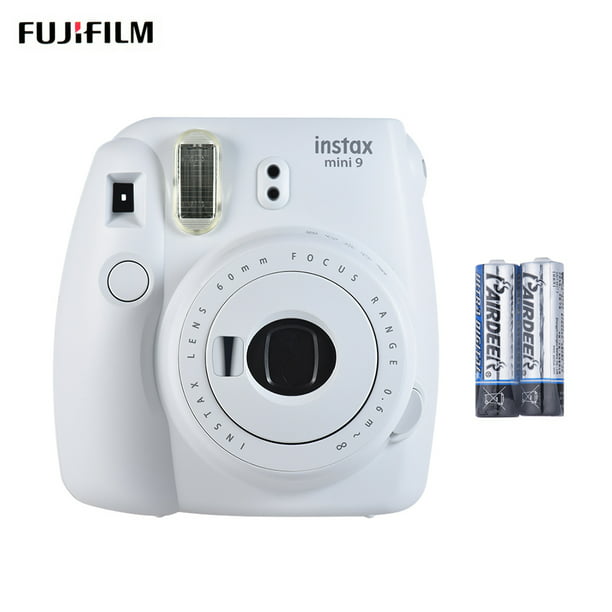 Rendezvous duizend Bijproduct Fujifilm Instax Mini 9 Instant Camera Film Cam with Selfie Mirror 2pcs  Battery, Smokey White - Walmart.com
