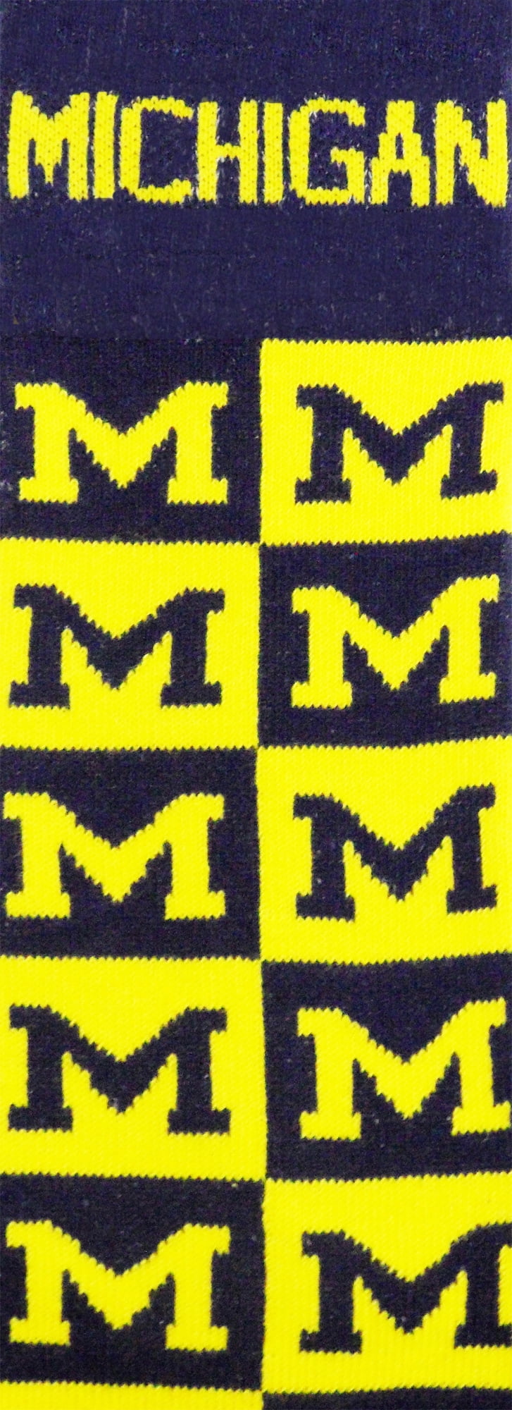 Michigan Wolverines Checker Dress Sock - Donegal Bay - Unisex - One Size