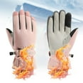 thumbnail image 4 of Guantes de invierno con forro polar, gruesos, resistentes al viento y al frío, con agarre para pantallas táctiles, para mantener las manos calientes al aire libre, 4 of 6
