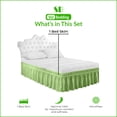thumbnail image 4 of SGI Bedding 18 Inch Wrap Around Bedskirt | Microfiber Wrap Around Bed Skirt | Fade-Resistant, Wrinkle-free, Anti-static, Decorative, Extra Storage Space, Clutter-Free | Wyoming King, Sage, 4 of 7