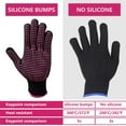 thumbnail image 4 of MR.R Heat Resistant Gloves with Silicone Bumps,2 Pieces Professional Heat Proof Glove Mitts for Hair Styling Curling Iron Flat Iron and Curling Wand Hot-Air Brushes,Universal Fit Size, 4 of 5