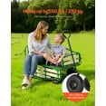 thumbnail image 2 of VEVOR Pull-Along Wagon for Kids, 39 in Toddler Wagons with Foldable Wooden Panel & Handle, Supports up to 551 lbs, 10" All-Terrain Tires, Utility Wagon Cart Birthday Present for Kids Gardening Beach, 2 of 9