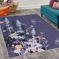 thumbnail image 2 of Dragonfly Decorative Rug, Nature Plants Grass with Wildflowers with Paintbrush Effects Print Art, Quality Carpet for Bedroom Dorm and Living Room, 6 Sizes, Dark Indigo, by Ambesonne, 2 of 4