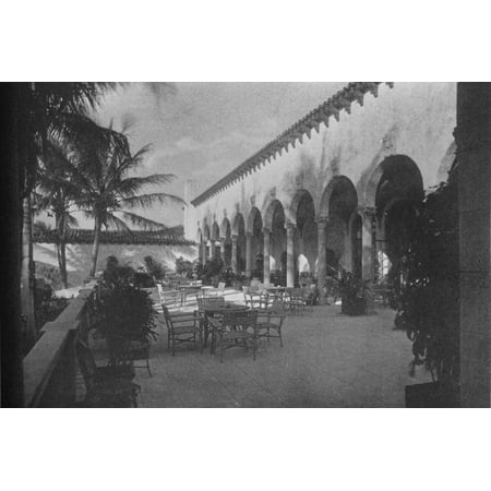 Terrace and arcade, Gulf Stream Golf Club, Palm Beach, Florida, 1925 Print Wall