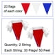 thumbnail image 3 of Guirnalda LoveVC 30 m Bandera Triangular Roja Azul Blanca 60 uds, 3 of 5
