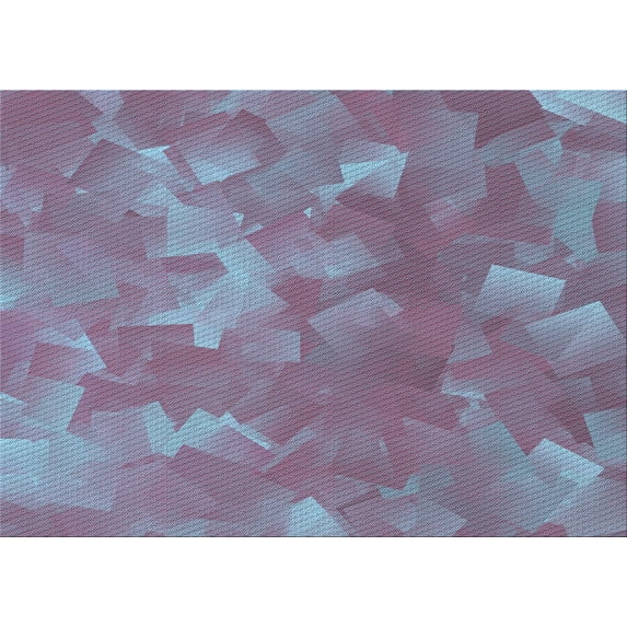 Ahgly Company Machine Washable Indoor Rectangle Transitional Light Purple Blue Area Rugs, 7' x 10'