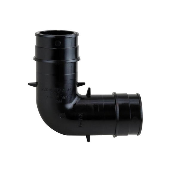 Apollo EPXPAE15PK ExpansionPEX Series Pipe Elbow, 1 in, Barb, 90 deg Angle, Poly Alloy, 200 psi Pressure Black - pack of 5