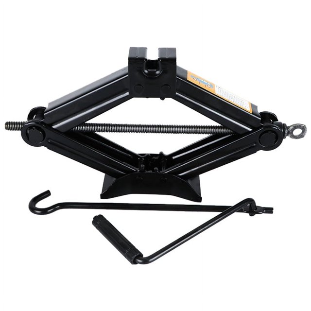 Soporte Gato Elevador para Coche Soporte 2 Toneladas Soporte Gato Tijera Plegable (negro)