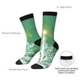 thumbnail image 2 of Yiaed Christmas Green Print Great elasticity Crew Socks Sports socks for Men and Women, 2 of 5