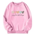 thumbnail image 2 of Kiijoy Toddler Girls Crew Neck Sweatshirt Hearts Print Fall Casual Pullover, Sizes 3-4, 2 of 5