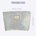 thumbnail image 2 of Floral Makeup Bag Zipper Flower Cosmetic Pouch Aesthetic Women Cosmetic Bags Coin Purse Blue, 2 of 7