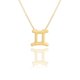 thumbnail image 4 of sweethay Ins Twelve Zodiac Sign Amistad Collar Ins Personalidad cómoda Colgante a prueba de herrumbre Accesorio de moda Géminis oro Type1 NO1, 4 of 6
