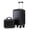 Black, variant on TheEshow 20 Inch Unisex Adult 2-Piece Striped Hardside Luggage Sets, Set, Beige