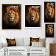 thumbnail image 4 of Designart "Lion Regal Lion" Animals Canvas Wall Art, 4 of 5