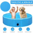 thumbnail image 2 of Piscina Perros y Gatos Bañera Plegable, Piscina para Niños,PVC Antideslizante y Resistente al Desgaste, Adecuado para Interior Exterior al Aire Libre, Color Azul (80 x 80 x 20cm) esquí esquí Gafas de esquí, 2 of 5