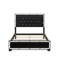 thumbnail image 4 of Pemberly Row Ensemble de Chambre Grand Traditionnel en Bois, 2 Pcs, Noir, 4 of 5