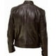thumbnail image 3 of Chaqueta de piel sintética con cuello alto para hombre en estilo de traje de negocios y ajuste ceñido., 3 of 3