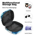 thumbnail image 4 of Sanitary Napkin Storage Bag for Girls Women, Portable First Period Pads Bag Tampons Holder Girls Travel Makeup Bag, Large Capacity Sea Turtle Blue Teal Ocean Pattern, 4 of 6