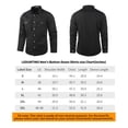 thumbnail image 3 of LEDUNTINO Mens Button-Down Shirts 100% Cotton Long Sleeve Casual Regular Fit Button Up Work Shirts, 3 of 7
