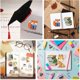 thumbnail image 2 of Sellos transparentes con diseños de animales: jirafa, gato, zorro, ratón, libros, globo terráqueo y reloj., 2 of 5