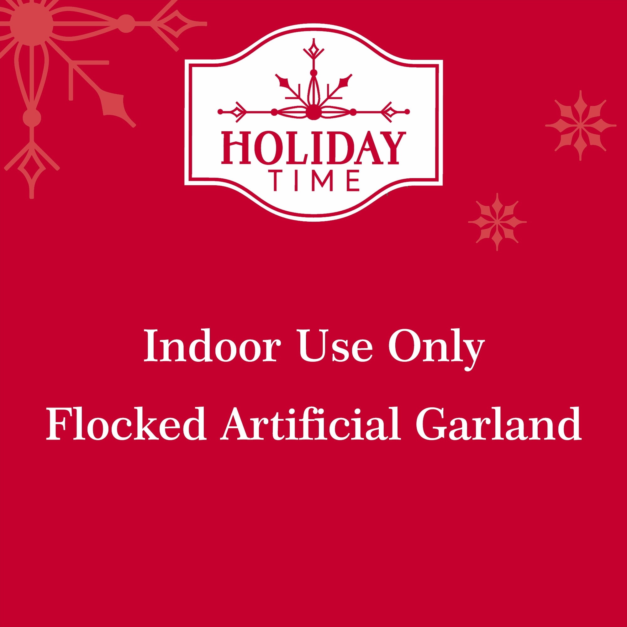 Holiday Time 9' Snow-Flocked Winter Frost Artificial Christmas Garland photo 6
