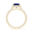 thumbnail image 4 of ANGARA Lab Grown 1.75 Ct Blue Sapphire Halo Engagement Ring for Women in 14K Yellow Gold (Size-9x7mm) | September Birthstone, Anniversary, Jewelry Gift for Women | Lab-Grown Blue Sapphire Ring, 4 of 11