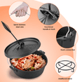 thumbnail image 3 of Pirecart 12 Quart Cast Iron Dutch Oven Cooking Pot, with Lid, Stand and Extra Handle, Without feet, 3 of 6