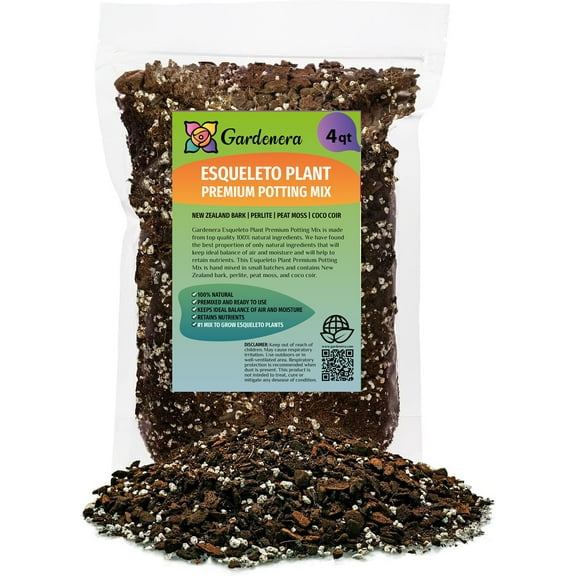 ⭐ PREMIUM Monstera Esqueleto Soil Blend - Specially Designed to Meet Your Plant's Unique Needs by Gardenera - 4 Quart
