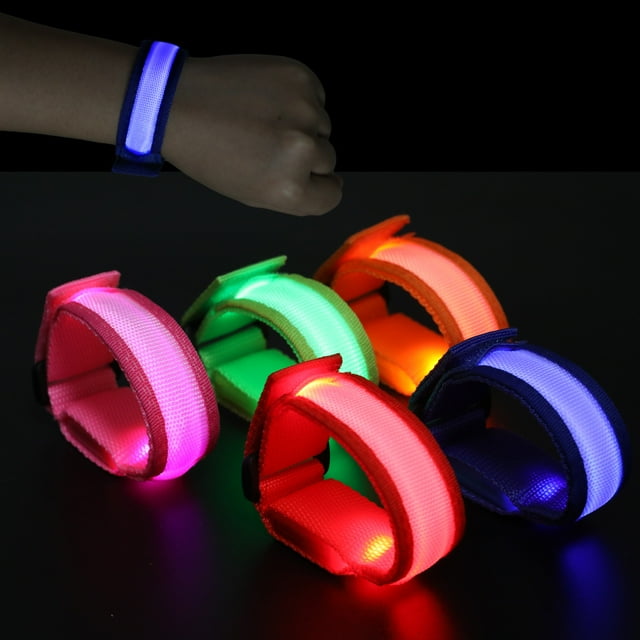 Cateissary 5 pack/lote pulseras luminosas ligeras para aplicaciones amplias pulseras intermitentes brillantes Kits de decoración para fiestas