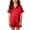Red, variant on Cethrio Girls' Pajama Sets, Short Sleeve Lapel Collar 3-piece Comfy Girls' Sleepwear Pink Size 14