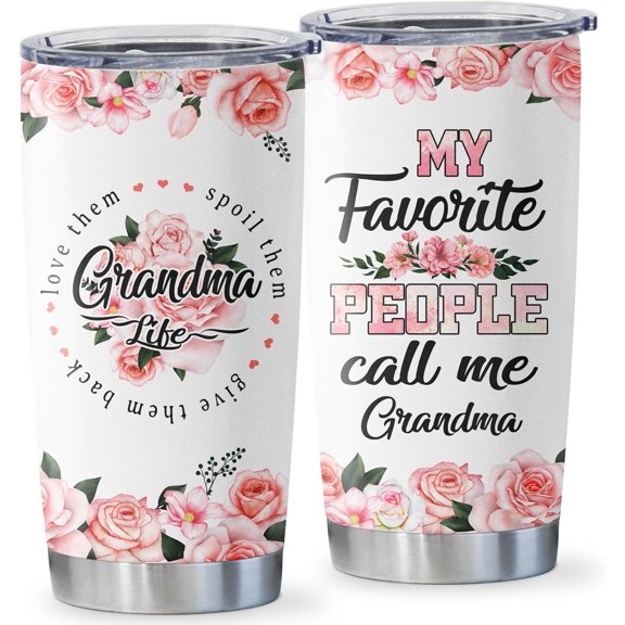Grandma Christmas Birthday Gifts, Mothers Day Gifts for Grandma Tumbler 20oz, Best Great Grandma Gifts, Gigi Gifts for Grandma Mug, Grandma Gifts from Grandchildren, Grandmother Gifts Idea