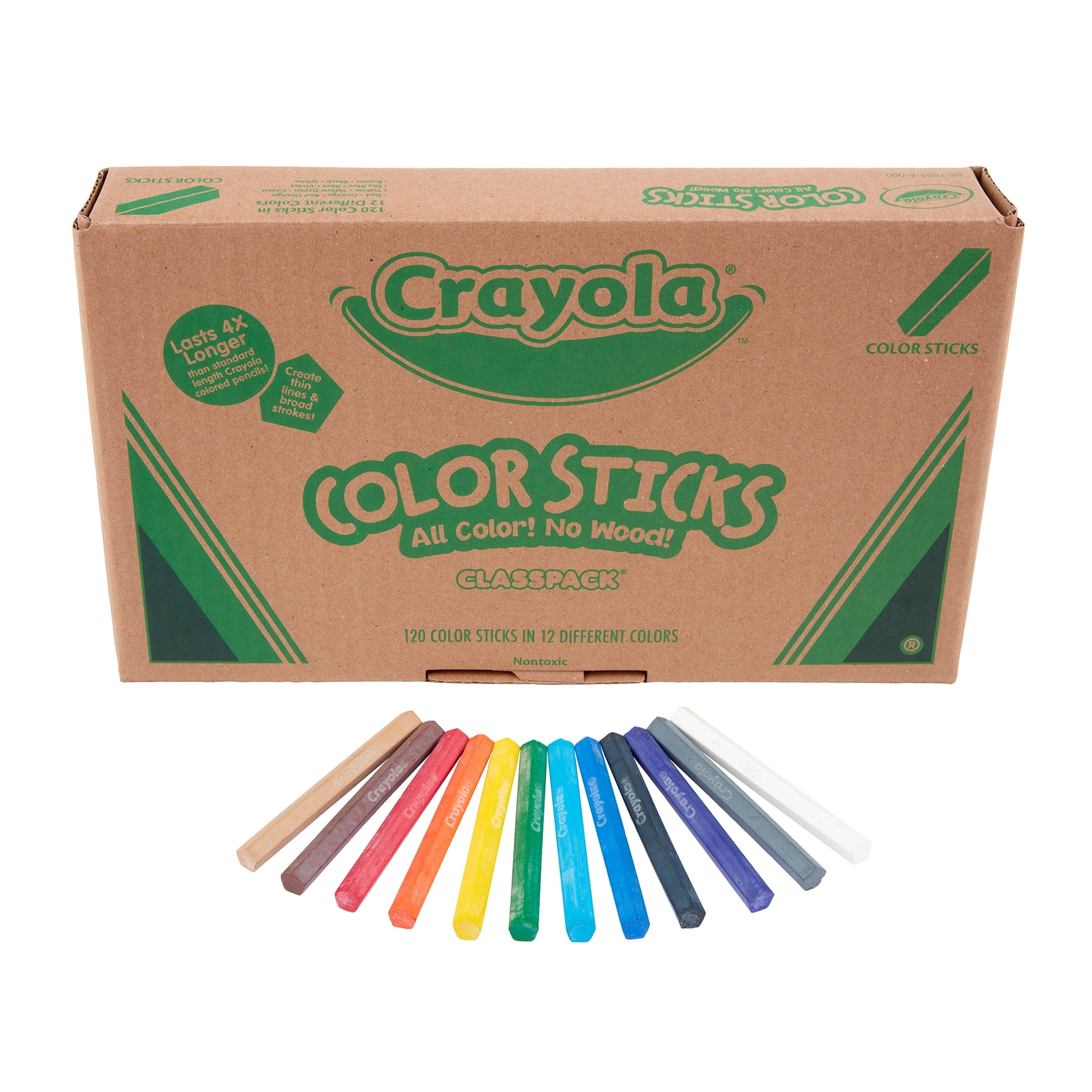 Crayola Color Sticks Woodless Art Pencils (120 Count)