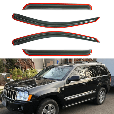 FitJeep Grand Cherokee 2005-2010 Smoke Window Visors Sun Vent Rain Guard US