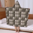 thumbnail image 5 of Multicolor Bigfoot and Camping Pattern Hooded Bath Towel，50"x30" for Ages 3 To 12 Kids, Quick Dry Lightweight Soft Microfiber Hood Beach Towel Cover Up for Kids, 5 of 7