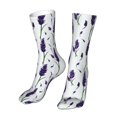 thumbnail image 6 of KLL Lavender Flowers Print Womens Crew Socks Athletic Middle Tube Long Socks Novelty Socks Gifts For Men, 6 of 7