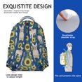 thumbnail image 5 of French Bulldog Sunflowers Floral Backpack for School,Cute School Bag,Schoolbag with Adjustable Shoulder Straps & Padded Back,15.3"x11"x7.1".﻿, 5 of 6