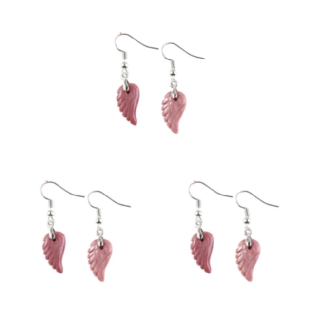 Minnieouse 1 par de aretes de perlas, joyería de moda, mano de obra a la moda, dulce regalo, exquisito ala de Ángel a prueba de herrumbre tipo 8 Type1 NO1