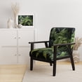 thumbnail image 2 of Designart "Fernes Dynamiques Vert et Noir Contraste II" Chaise d'Appoint Rembourrée - Fauteuil Moderne pour Chambre, 2 of 7