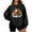 Black, variant on Christmas Long Sleeve Shirts for Women Thin Fleece Round Neck Christmas Print Loose Hoodless Sweatshirt