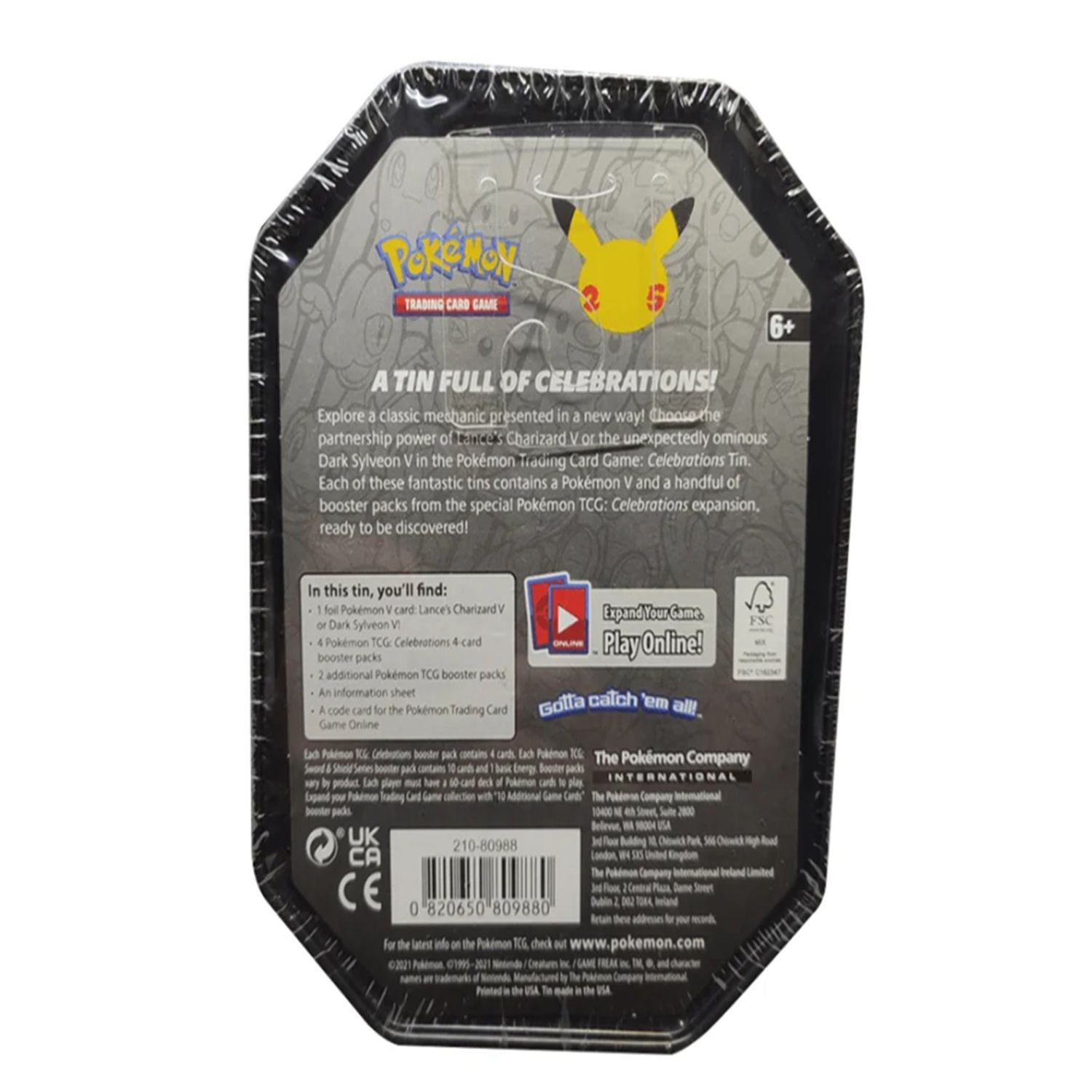 Pokemon Trading Card Game 25th Celebrations Tin - Dark Sylveon V
