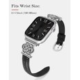 thumbnail image 4 of Wearlizer Celtic Knot Leather Band Compatible with Apple Watch Band 38/40/41/42/44/45/46/49mm Women, Slim Dressy Premium Leather Strap for iWatch Series 11 10 9 8 7 6 5 4 SE Ultra 3 2 1, 4 of 6