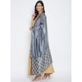 thumbnail image 3 of eloria Woman's Indian Ethnic Chunni, Silk blend Embroidered Grey Dupatta, Stole, Scarf Shawl Wrap, 3 of 4