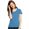 thumbnail image 1 of Hanes Womens X-Temp V-Neck T-Shirt, S, Neon Blue Heather, 1 of 1