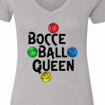 thumbnail image 4 of Inktastic Bocce Ball Queen Women's V-Neck T-Shirt, 4 of 5