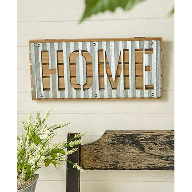 photo Farmhouse Corrugated Metal Signs corrugated metal wall sign home