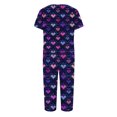 thumbnail image 5 of Women's Pajamas Set Soft V Neck Sleepwear Top and Capri Pj Lounge Sets Cartoon Heart Printed Nighty Plus Size, 5 of 7