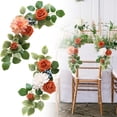 thumbnail image 2 of 2Pcs Artificial Wedding Flowers,Arch Flowers for Wedding Ceremony,Lifelike Silk Roses and Green Leaves for Party and Event Decor,Hanging Rustic Artificial Flower Swag for Wedding Party Wall Holiday,E, 2 of 9