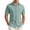 Green, variant on GrmtClth Shirts for Men Comfy Collared Top Classic Short Sleeve Polo Shirts Trend Button Down Clothing with Pocket Brown L