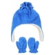 thumbnail image 1 of 1 juego de gorro de soldado, gorro de trampero para bebé recién nacido, gorros con orejeras y guantes de nieve para bebé., 1 of 5
